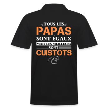 Papa Cuistot Cadeau Homme - Polo Homme - noir - Dos - Kai (181cm)