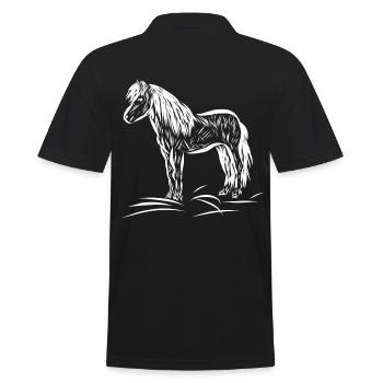 Cheval - Polo Homme - noir - Dos - Kai (181cm)