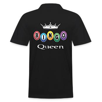 bingo queen play Bingo - Men's Polo Shirt - black - Back - Kai (181cm)