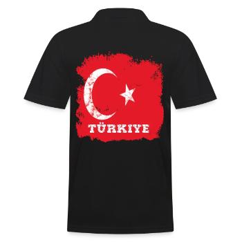 Turkey Turkish flag - Men's Polo Shirt - black - Back - Kai (181cm)