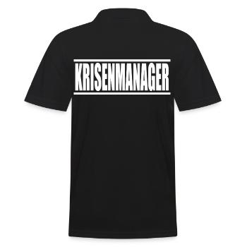 Krisenmanager,Notfall Katastrophe Unglück Shirt - Männer Poloshirt - Schwarz - Hinten - Kai (181cm)