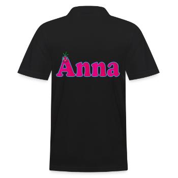 First name Anna - Men's Polo Shirt - black - Back - Kai (181cm)