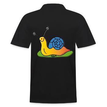 slug - Men's Polo Shirt - black - Back - Kai (181cm)
