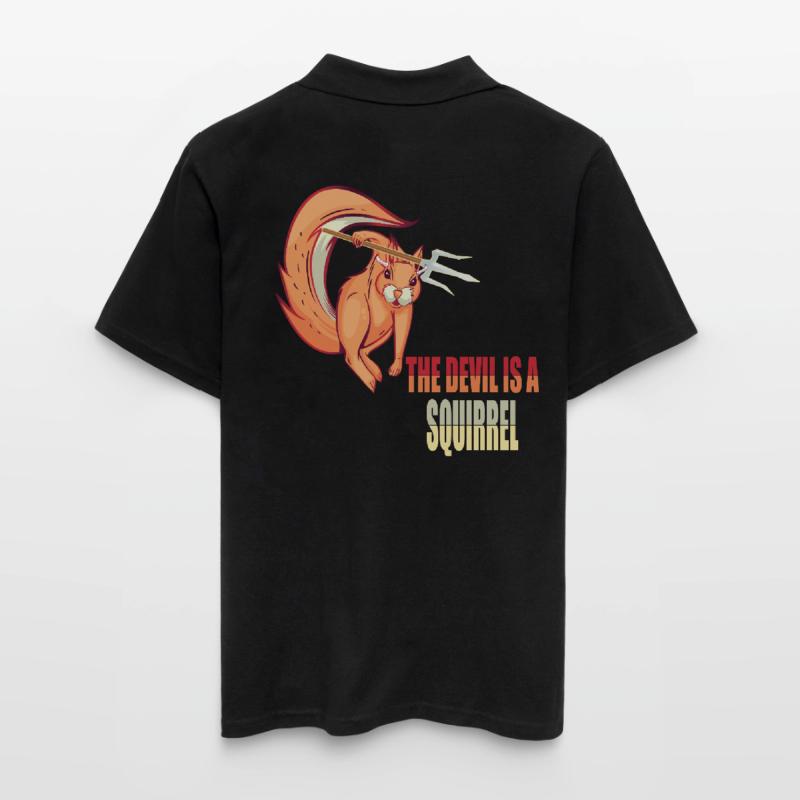 The devil is a squirrel, Devil Squirrel Men's Polo Shirt