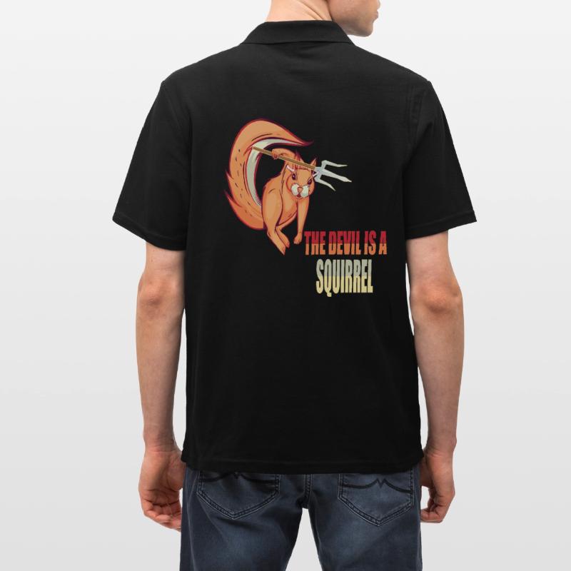 The devil is a squirrel, Devil Squirrel Men's Polo Shirt