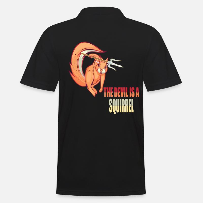 The devil is a squirrel, Devil Squirrel - Men's Polo Shirt - black