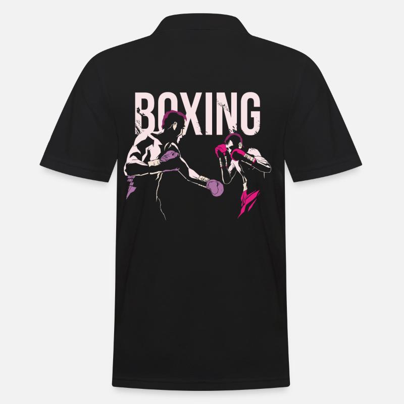 Boxe, boxe, boxe, boxeur, maillot de combat - Polo Homme - noir