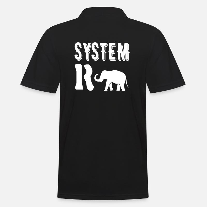 System-R-Elefant,Systemrelevant Job Beruf Shirt - Männer Poloshirt - Schwarz