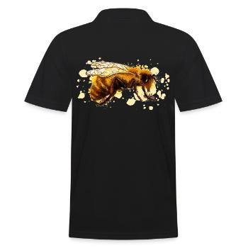Honeybee, Bee Hummel Beekeeper Hardworking Bee - Men's Polo Shirt - black - Back - Kai (181cm)