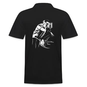 Auto painter, car tuning, painting painter shirt - Men's Polo Shirt - black - Back - Kai (181cm)