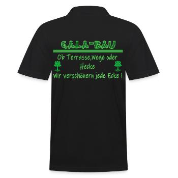Gala Bau Landschaftsgärtner,Galabau,Gärtnerin,Fun - Männer Poloshirt - Schwarz - Hinten - Kai (181cm)