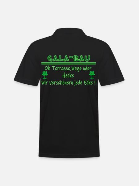 Gala Bau Landschaftsgärtner,Galabau,Gärtnerin,Fun - Männer Poloshirt - Schwarz