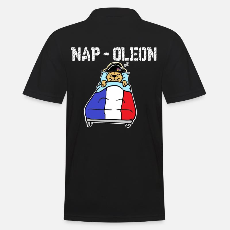 Napoleon,Schlafen,Nap-oleon,Frankreich,Nickerchen - Männer Poloshirt - Schwarz