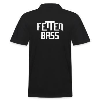 Fetten Bass,Techno Musik,DJ Party,Bassist Shirt - Männer Poloshirt - Schwarz - Hinten - Kai (181cm)