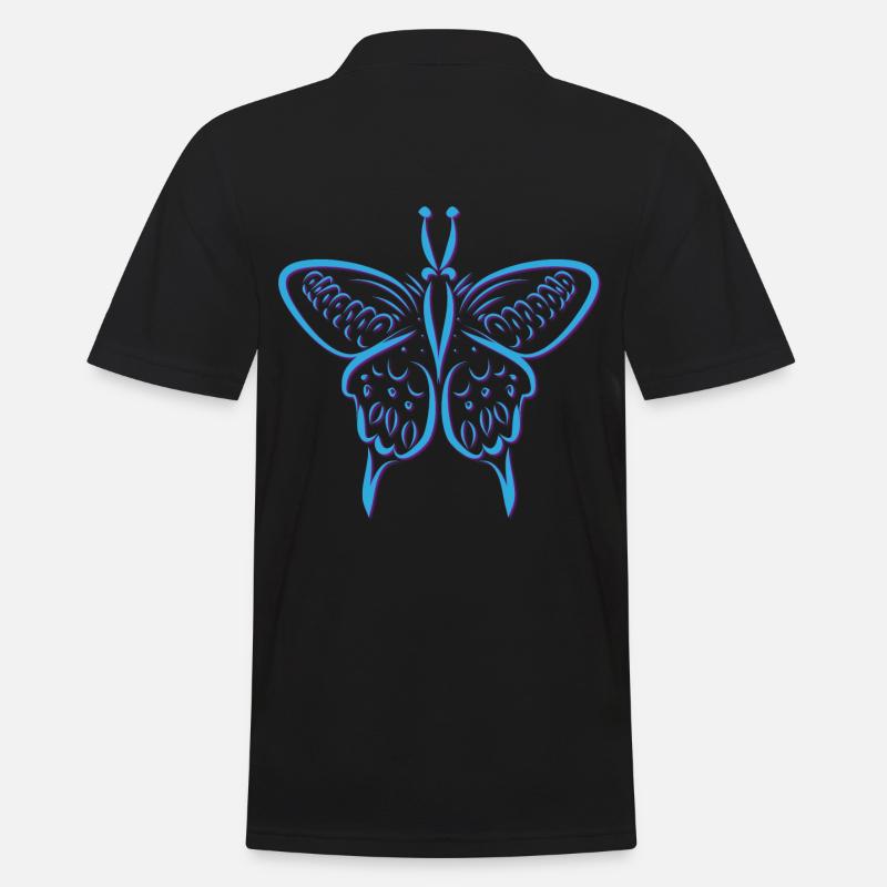 Schmetterling - Männer Poloshirt - Schwarz