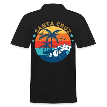 Surf en Californie Santa Cruz - Polo Homme - noir - Dos - Kai (181cm)