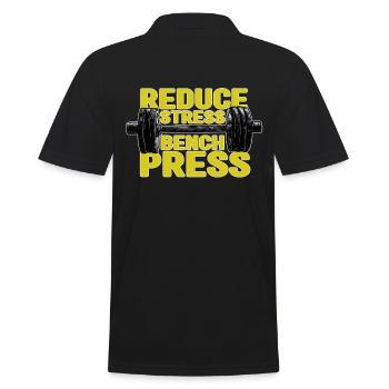 Reduce stress bench press - Men's Polo Shirt - black - Back - Kai (181cm)