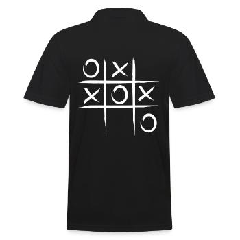 Tic tac toe - Men's Polo Shirt - black - Back - Kai (181cm)