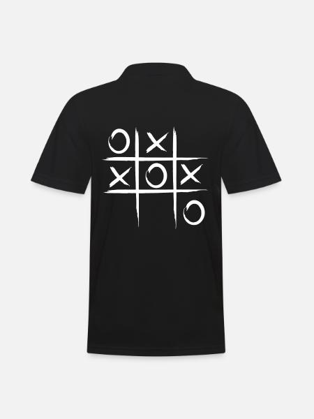 Tic tac toe - Männer Poloshirt - Schwarz