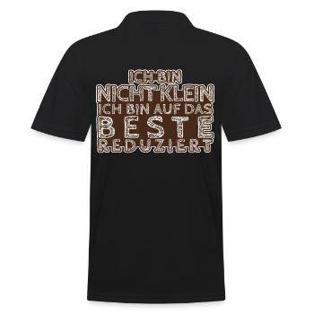 Ich Bin Nicht Klein - Männer Poloshirt - Schwarz - Hinten - Kai (181cm)