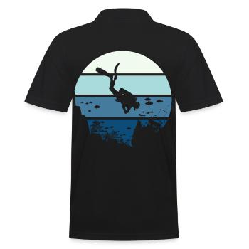 scuba diving t shirt plongée sous marine - Polo Homme - noir - Dos - Kai (181cm)