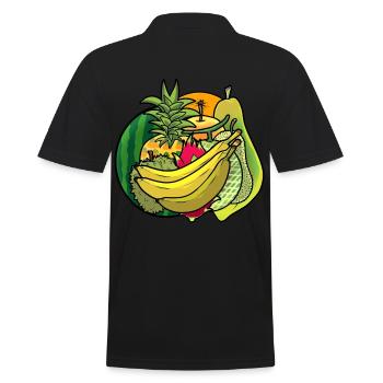 Vitamines d’été Fruits Fruits Rafraîchissement Régime - Polo Homme - noir - Dos - Kai (181cm)