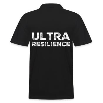 Ultra Resilience für deine Seele - Männer Poloshirt - Schwarz - Hinten - Kai (181cm)