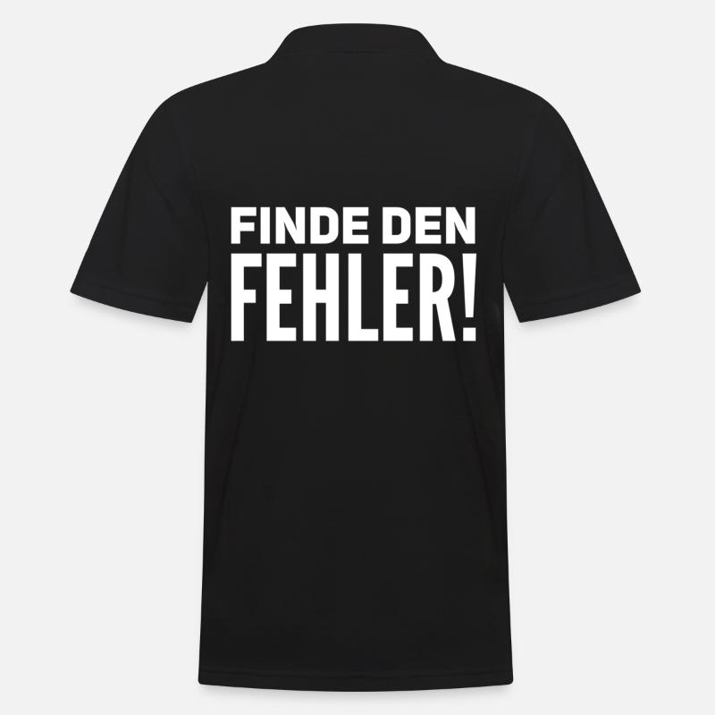 Finde den Fehler - Männer Poloshirt - Schwarz