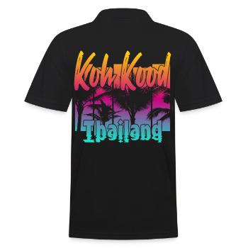 Koh Kood Thailand - Männer Poloshirt - Schwarz - Hinten - Kai (181cm)