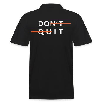sport don't quit motivation do it - Männer Poloshirt - Schwarz - Hinten - Kai (181cm)