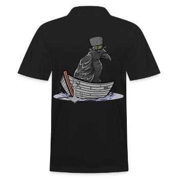 Crow Raven Ferryman Ravens Crows Boat Boats - Men's Polo Shirt - black - Back - Kai (181cm)