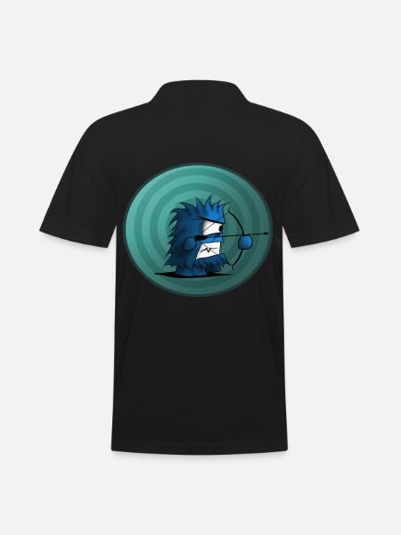 Archery archery cartoon comic - Men's Polo Shirt - black