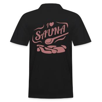 i love sauna - Men's Polo Shirt - black - Back - Kai (181cm)