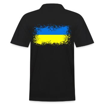 Drapeau ukrainien Idée cadeau ukrainienne - Polo Homme - noir - Dos - Kai (181cm)