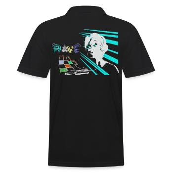 rave - Men's Polo Shirt - black - Back - Kai (181cm)