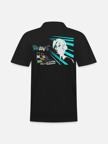 rave - Men's Polo Shirt - black