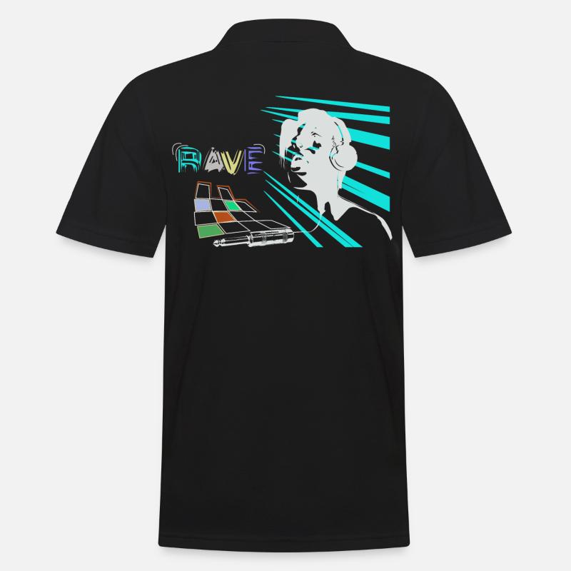Rave - Männer Poloshirt - Schwarz