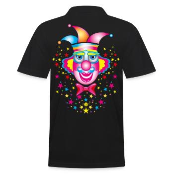 18 Clown visage cas de carnaval nez rouge - Polo Homme - noir - Dos - Kai (181cm)
