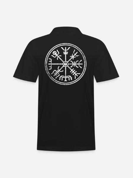 Viking compass symbols signs - Men's Polo Shirt - black