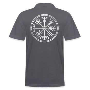 Wikinger Kompass Symbole Zeichen - Männer Poloshirt - Anthrazit - Hinten - Nico (186cm)