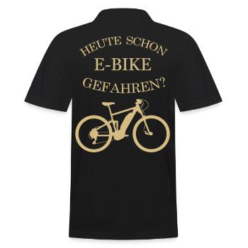 e bike e-bike spruch - Männer Poloshirt - Schwarz - Hinten - Kai (181cm)