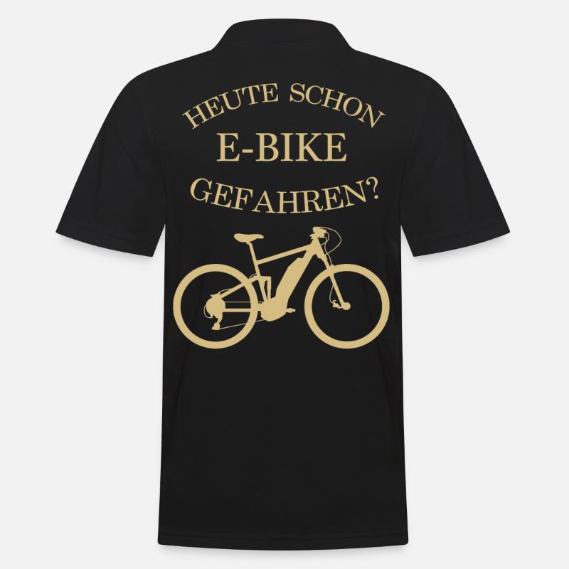 e bike e-bike spruch - Männer Poloshirt - Schwarz