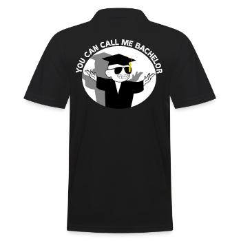 You Can Call Me Bachelor Absolvent Student - Männer Poloshirt - Schwarz - Hinten - Kai (181cm)