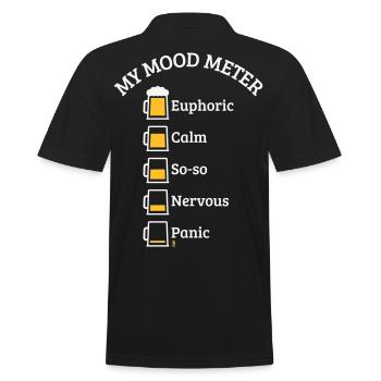 My Mood Meter (Beer Drinker / V2 / NEG) - Men's Polo Shirt - black - Back - Kai (181cm)
