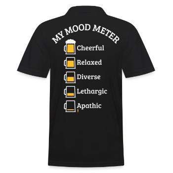 My Mood Meter (Beer Drinker / V3 / NEG) - Men's Polo Shirt - black - Back - Kai (181cm)