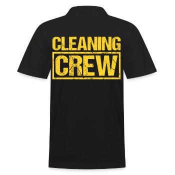 Cleaning Cleaning Cleaning Crew Crew Team Staff - Men's Polo Shirt - black - Back - Kai (181cm)
