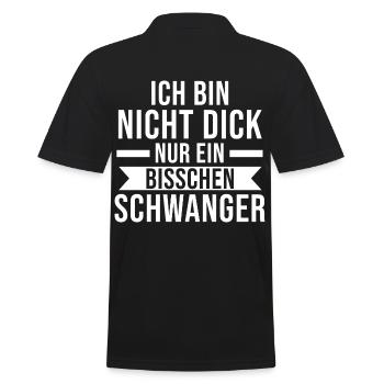 Mutter Schwangerschaft Schwanger Werdende Mama - Männer Poloshirt - Schwarz - Hinten - Kai (181cm)