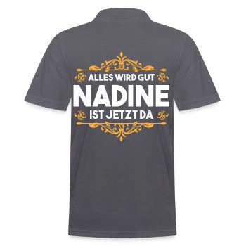 Nadine - Männer Poloshirt - Anthrazit - Hinten - Nico (186cm)