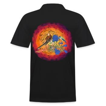 Sonne Vögel Frühling Vogel Ast Natur Wildnis - Männer Poloshirt - Schwarz - Hinten - Kai (181cm)