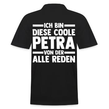 Name Petra - Männer Poloshirt - Schwarz - Hinten - Kai (181cm)